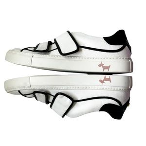 L’Autre Chose White Black Waxed Canvas Sneakers 38 EUC